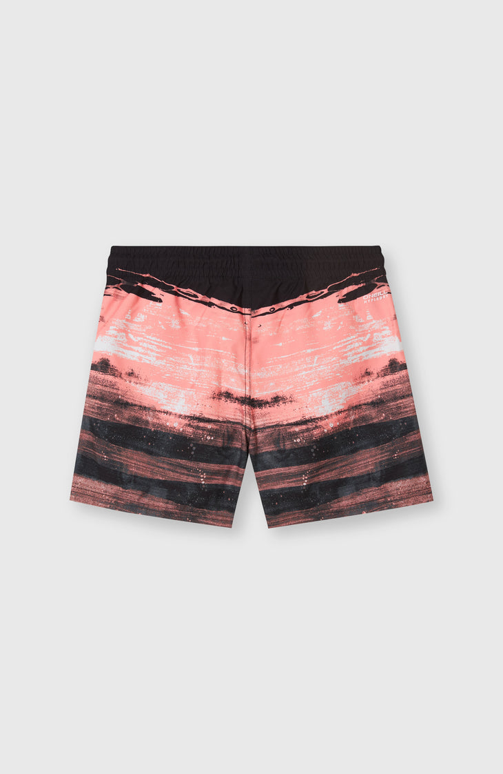 Cali Gradient 14'' Badehose | Coral Melted Texture