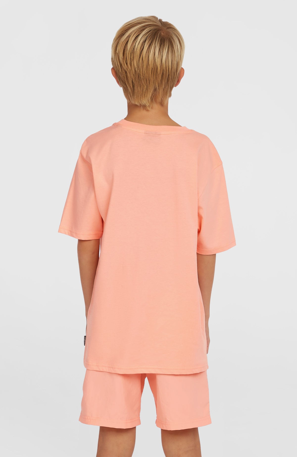 Vert 14'' Badehose für Jungen, pink, Rückansicht, getragen am Model