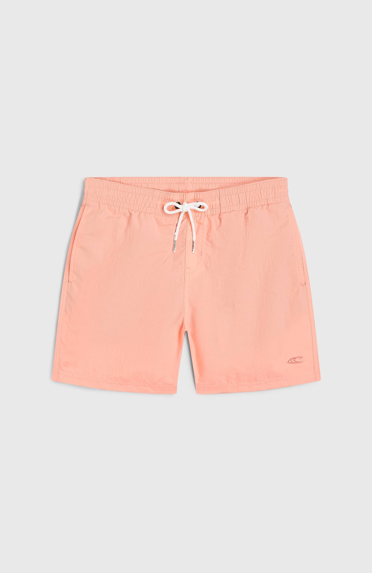Vert 14'' Badehose für Jungen, pink, flach liegend von vorne, Kordelzug am Elastikbund
