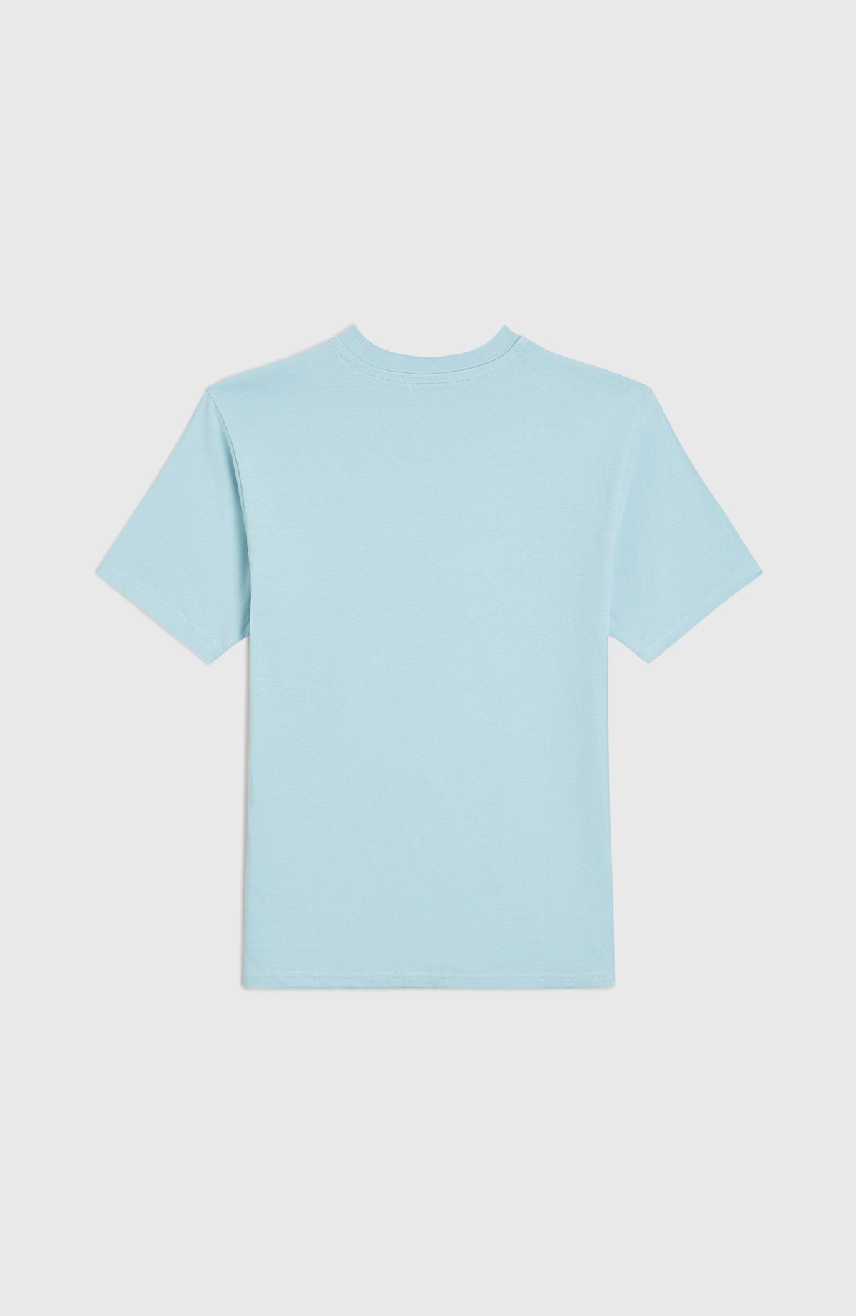 Graphic T-Shirt für Jungen, blau, schlichte Rückseite, flach liegend von hinten