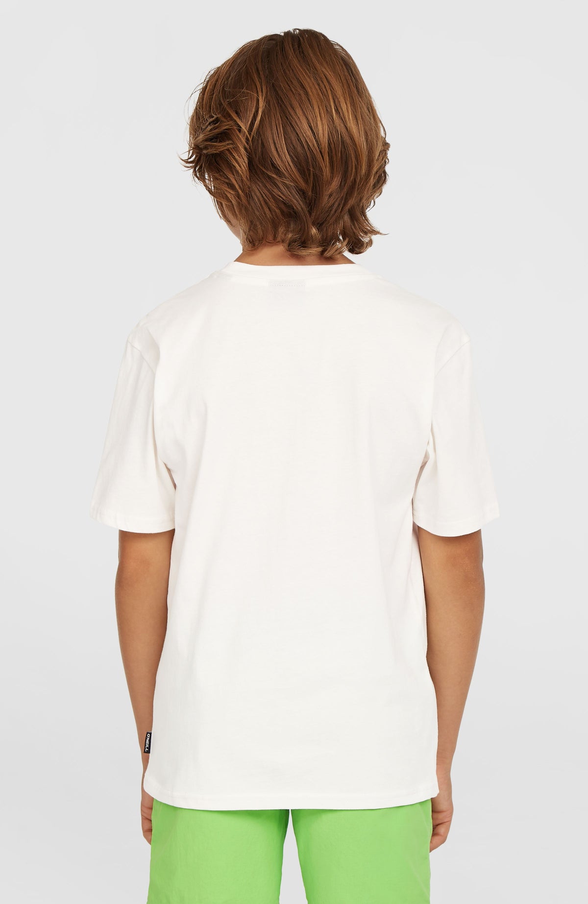 Stripe T-Shirt für Jungen, weiß, Rückansicht am Model