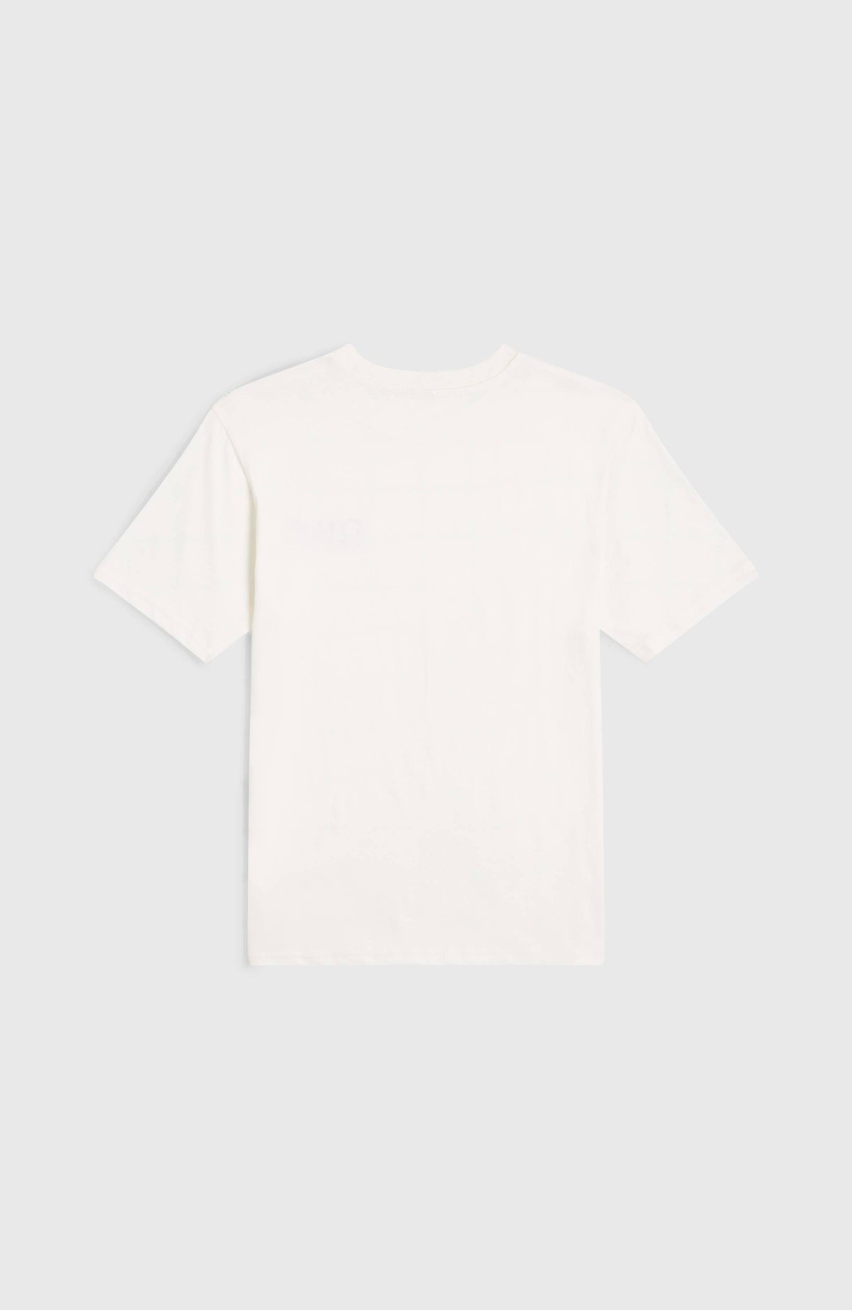 Original Cali Logo T-Shirt für Jungen, weiß mit Logo-Print in Pink, flach liegend von hinten