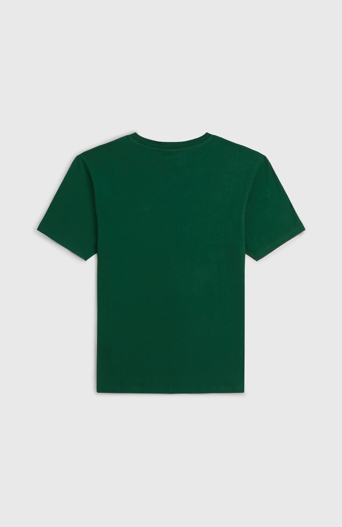 Wave T-Shirt für Jungen, grün, flach liegend von hinten freigestellt, unifarbene Rückseite