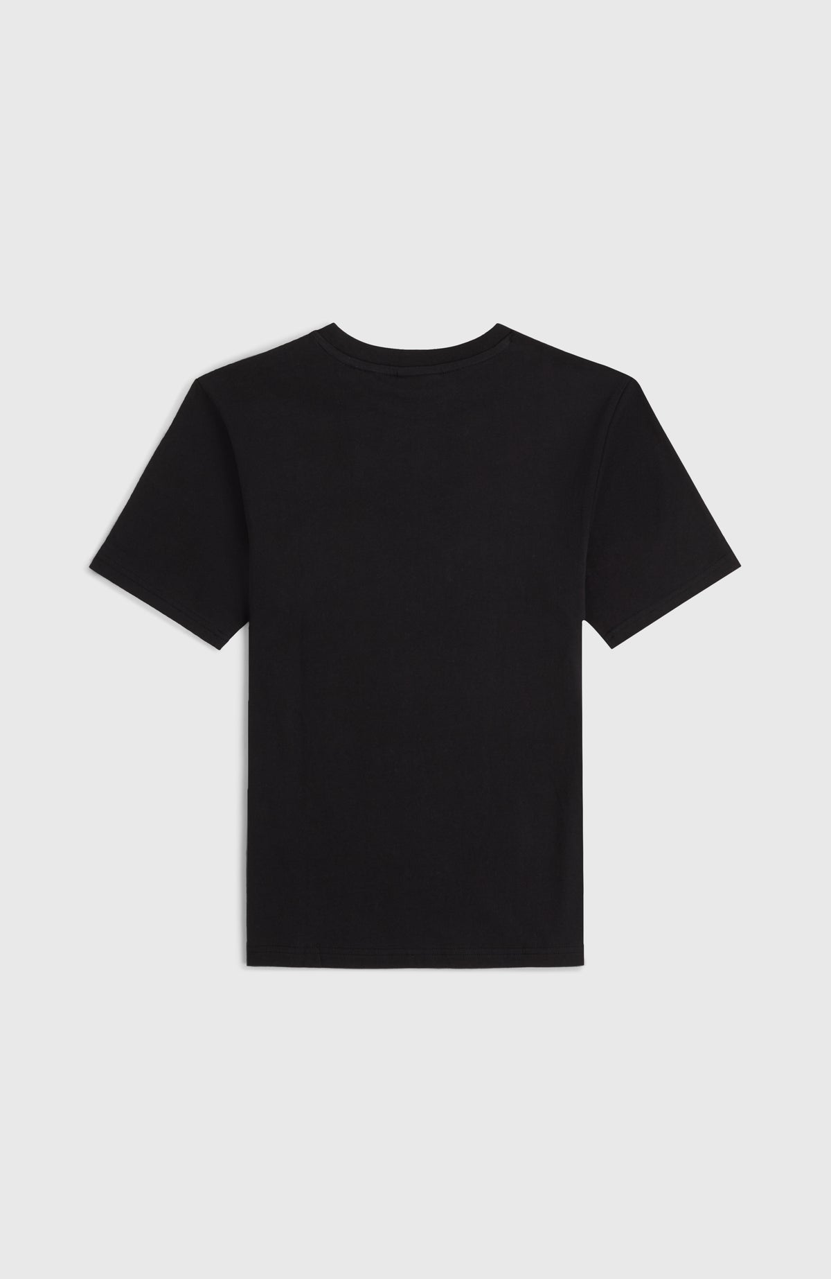 Essentials Cali Logo T-Shirt für Jungen, schwarz, flach liegend von hinten mit Rundhalsausschnitt