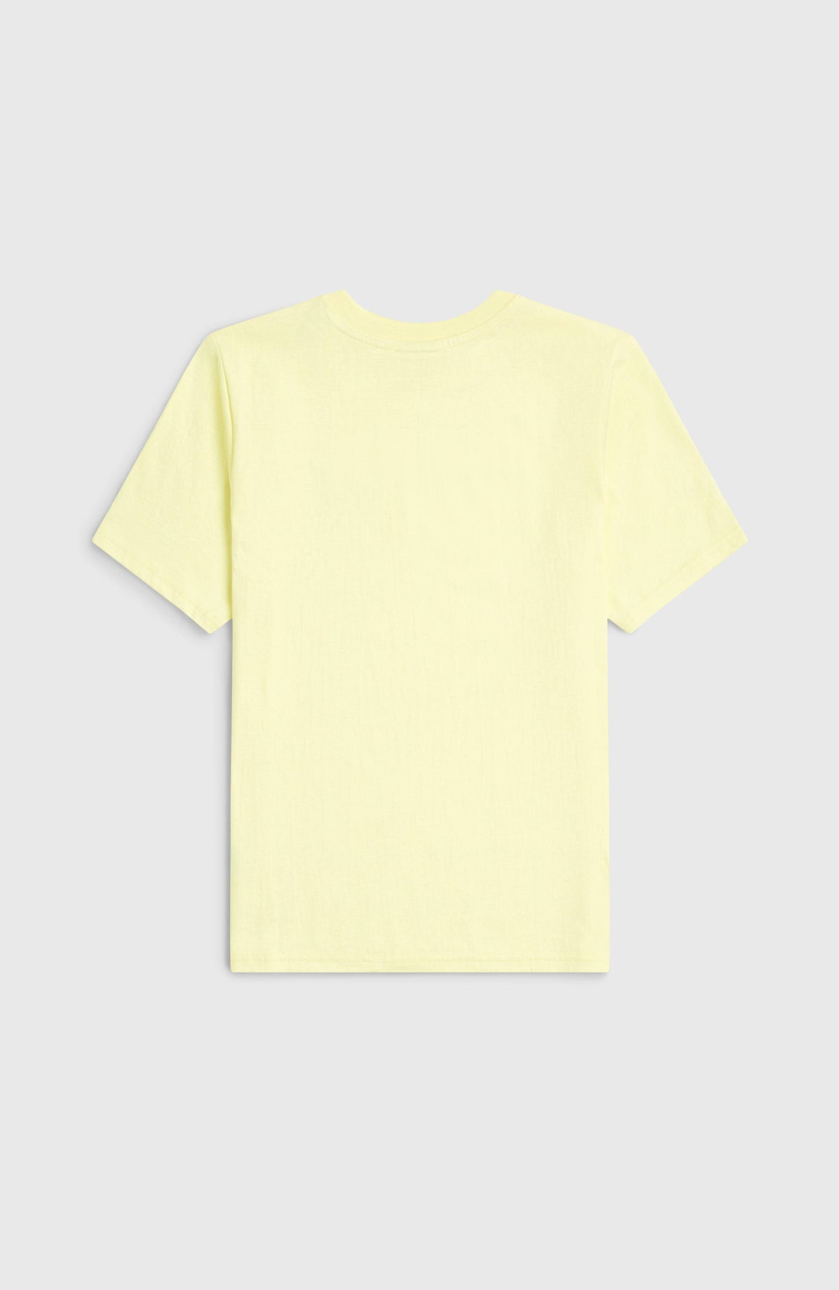 Chest-Print T-Shirt für Jungen, gelb, flach liegend von hinten