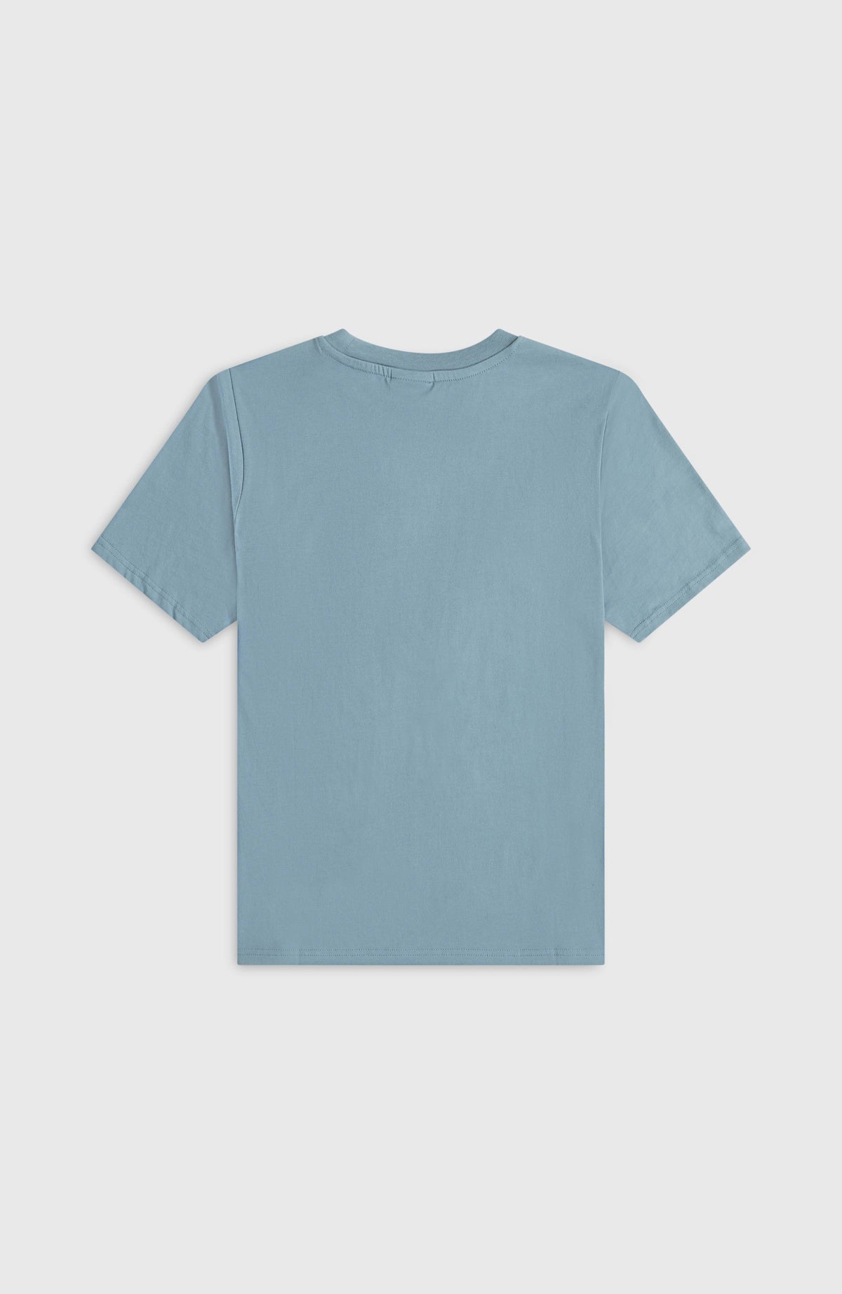Essentials T-Shirt für Jungen, blau, unifarbene Ansicht, flach liegend von hinten