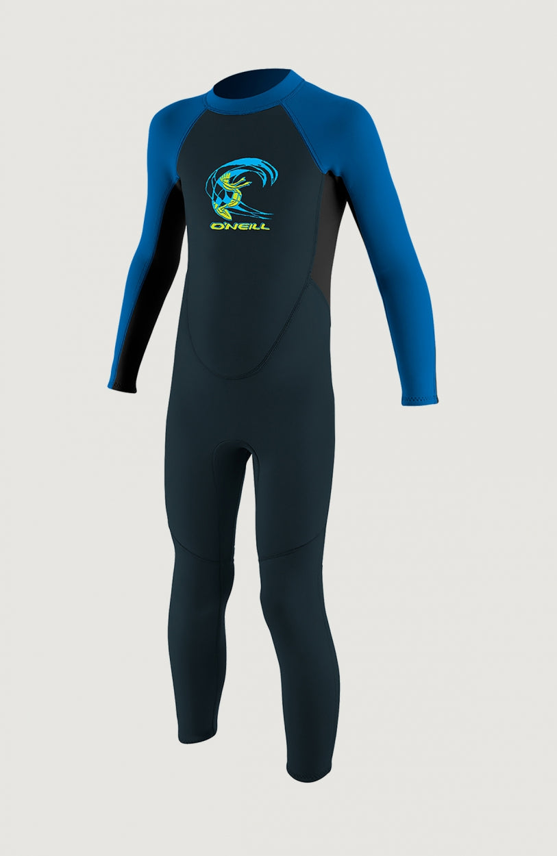 O'Neill Reactor-2 2mm Back Zip Full Wetsuit Neoprenanzug für Jungen, blau, freigestellt von vorne
