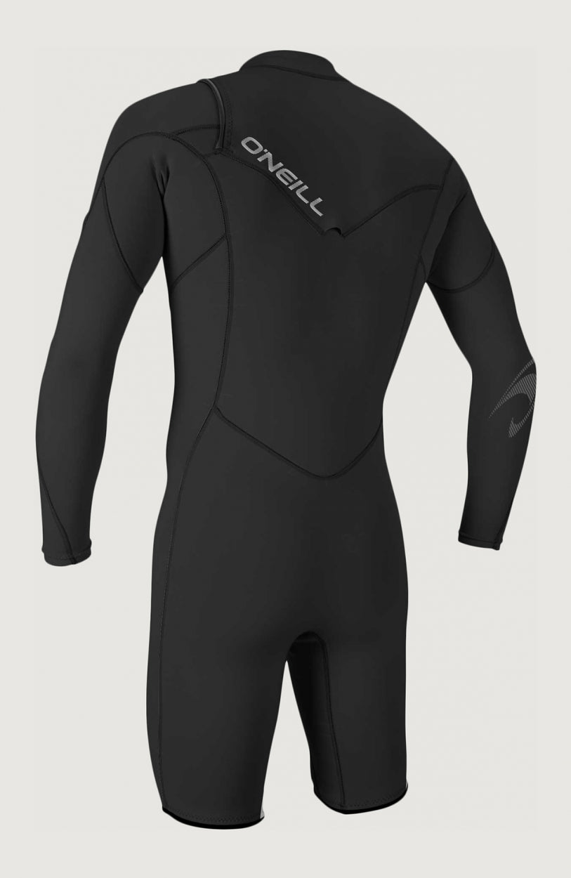 Hammer 2mm Neoprenanzug für Herren, schwarz, freigestellt von hinten, diagonaler Logo-Schriftzug