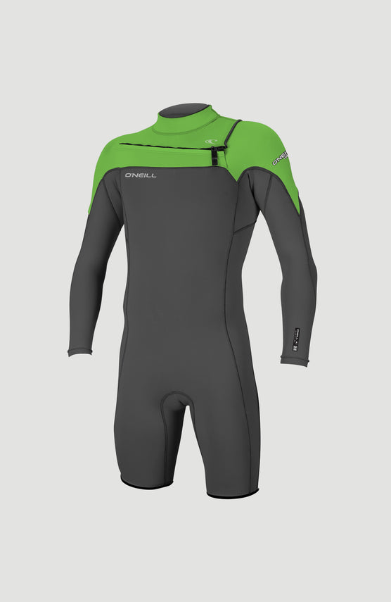 O'Neill Hammer 2mm Chest Zip Long Sleeve Spring Wetsuit für Herren, grau, freigestellt von vorne