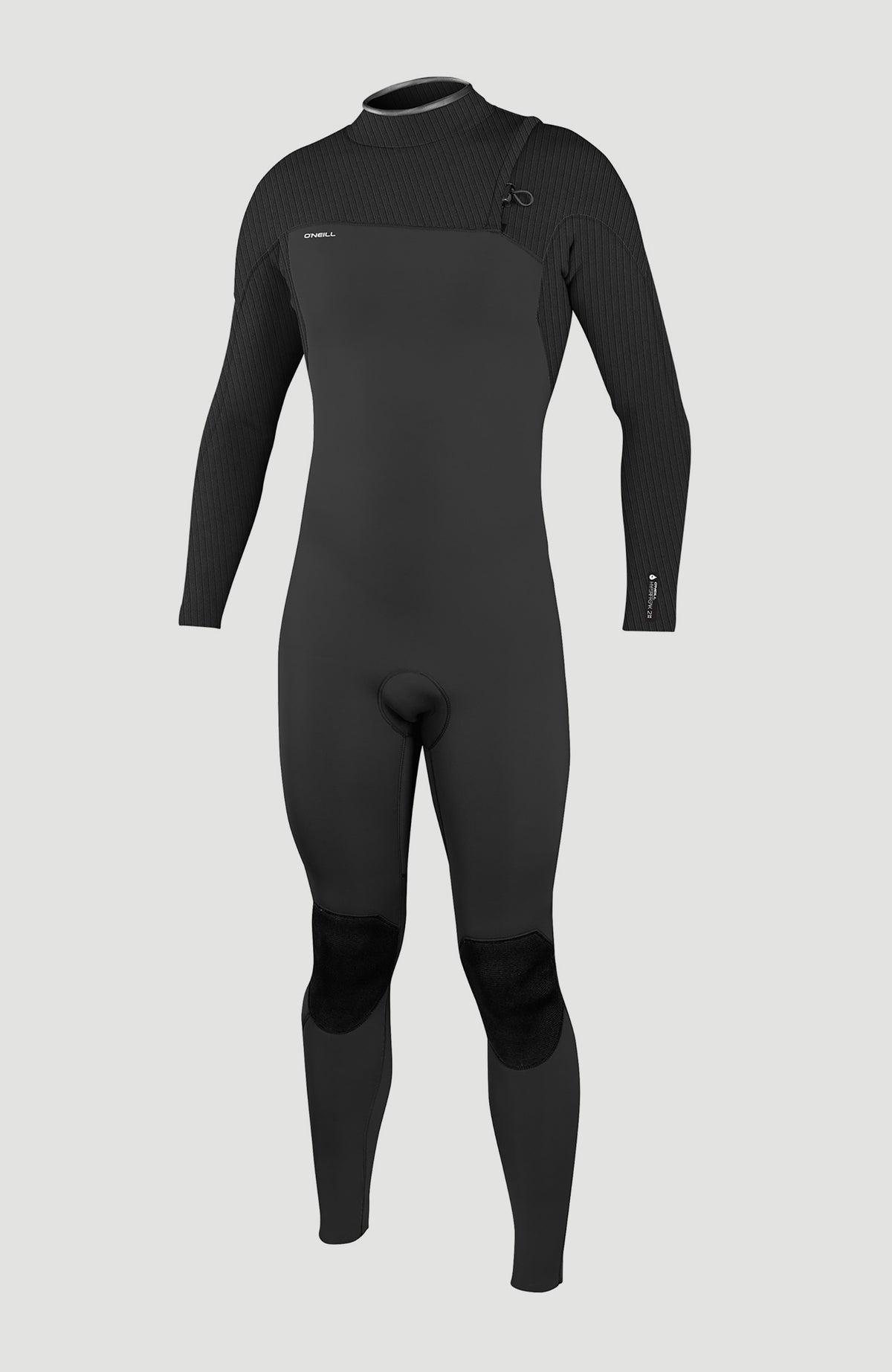 Hyperfreak 3/2mm Neoprenanzug für Herren, schwarz, freigestellt in der Vorderansicht