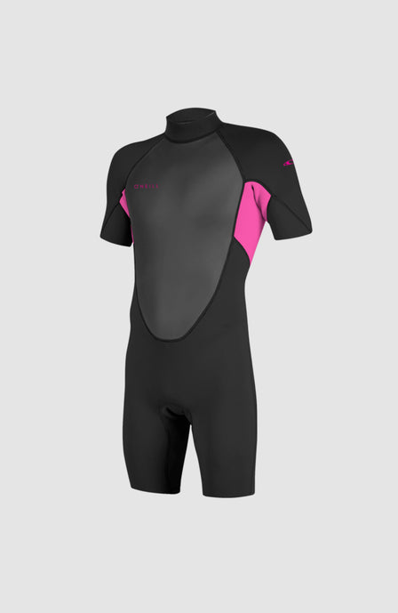 Reactor-2 2mm Back Zip Short Sleeve Spring Wetsuit | BLK/BERRY