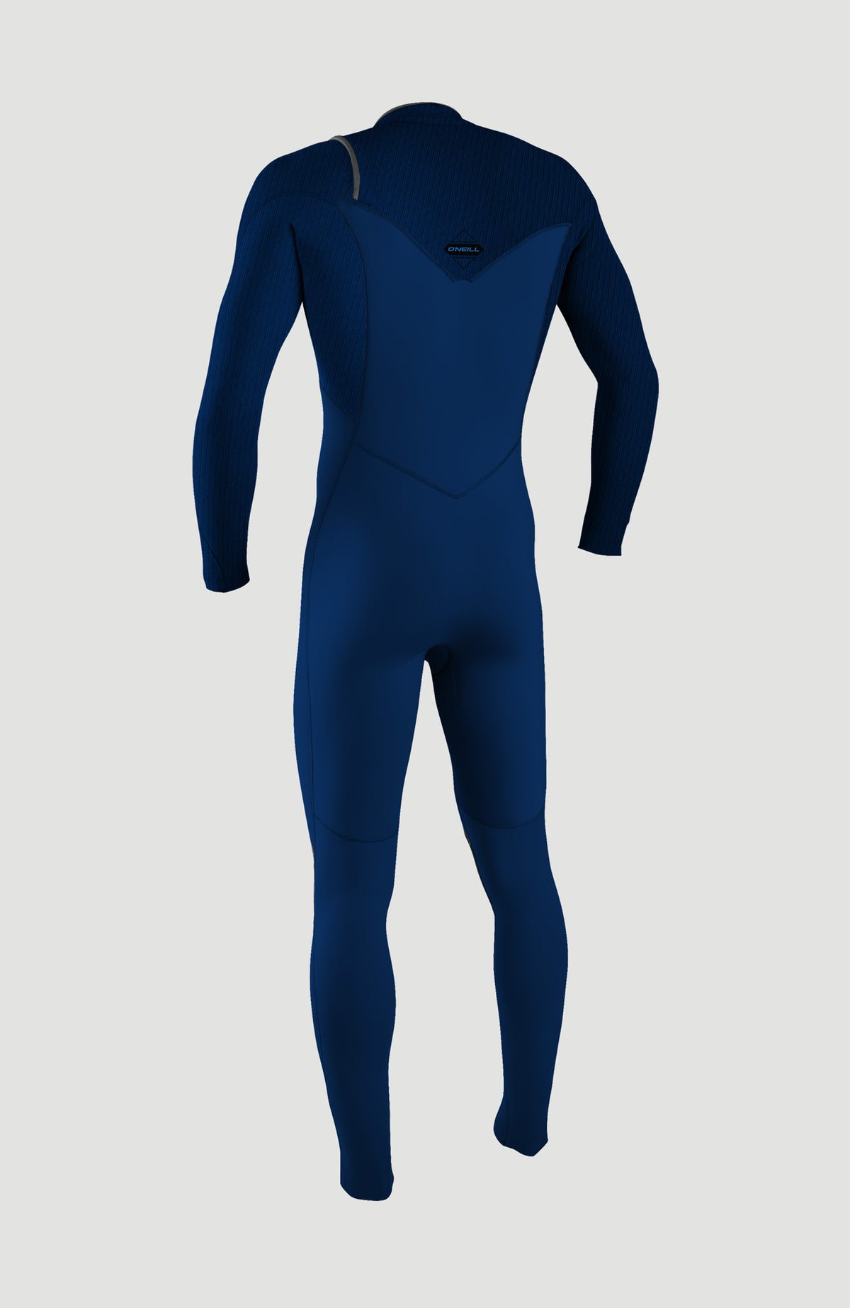 Hyperfreak Plus Neoprenanzug für Herren, blau, freigestellt von hinten, mit kleinem Logo-Print an der Rückseite