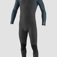 Hyperfreak 3/2mm Chest Zip Full Wetsuit | GUN METAL/CADET BLUE