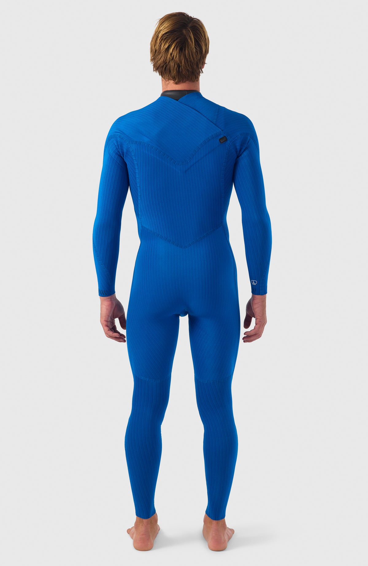 Hyperfreak Plus Neoprenanzug für Herren, schwarz, getragen am Model, Rückansicht des Innenfutters