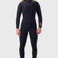 Hyperfreak Plus 4/3mm Chest Zip Full Wetsuit | BLACK/BLACK