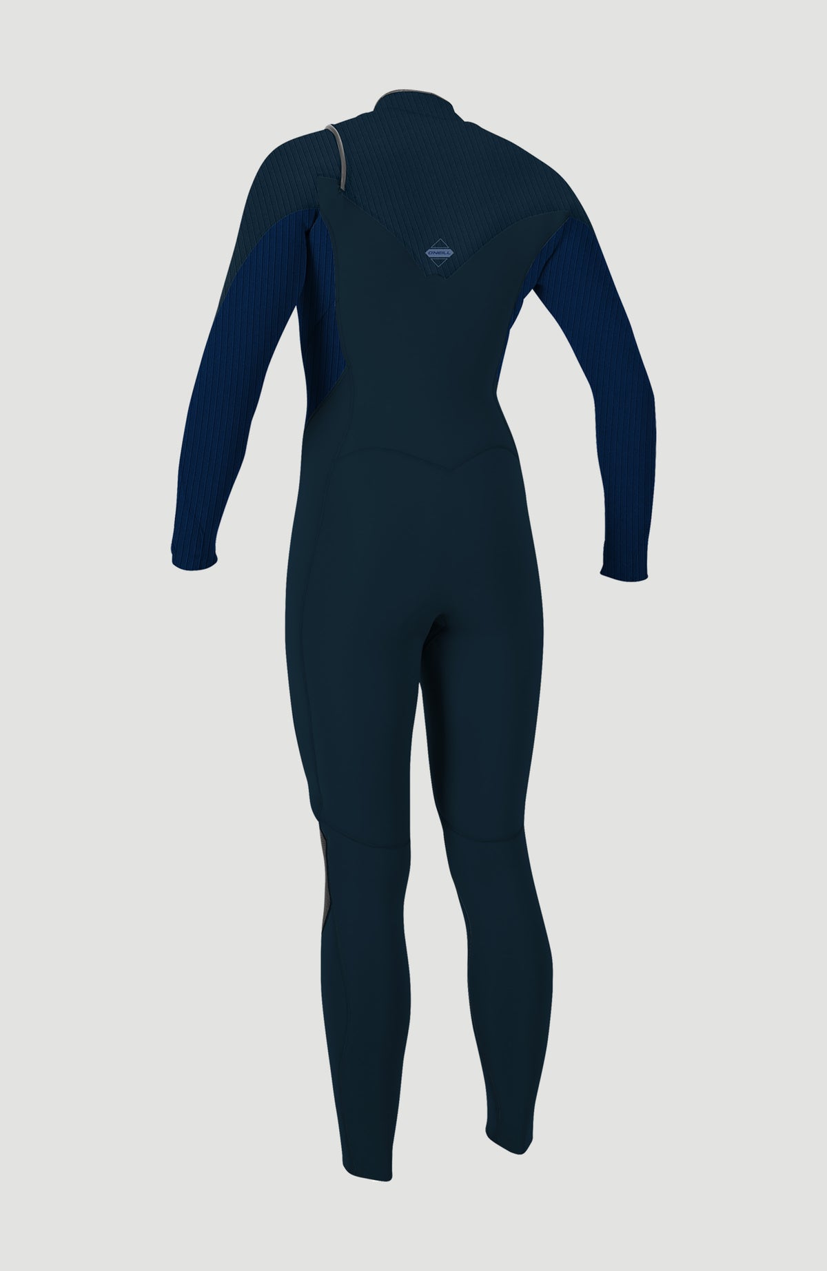 Hyperfreak Plus Neoprenanzug für Damen, blau, freigestellt von hinten mit Rauten-Logo an der oberen Rückseite