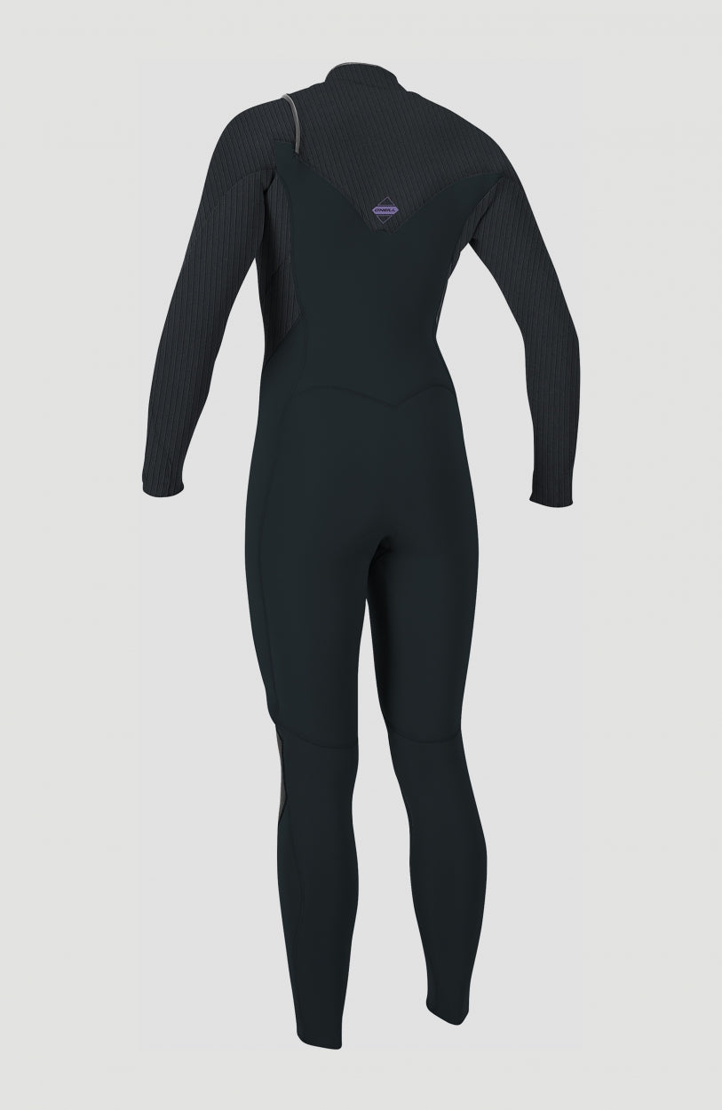 Hyperfreak Plus Neoprenanzug für Damen, grau, freigestellt von hinten mit Logo-Print an der oberen Rückseite