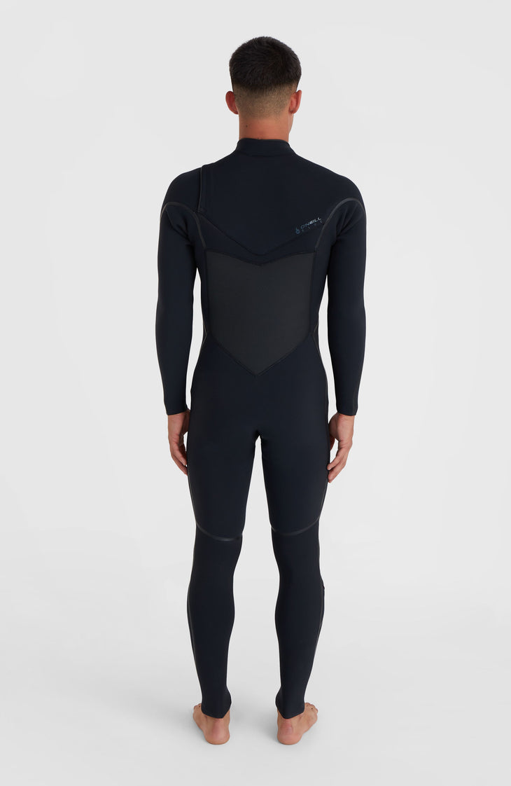 Psycho Tech 4/3mm Chest Zip Full Wetsuit | BLACK/BLACK