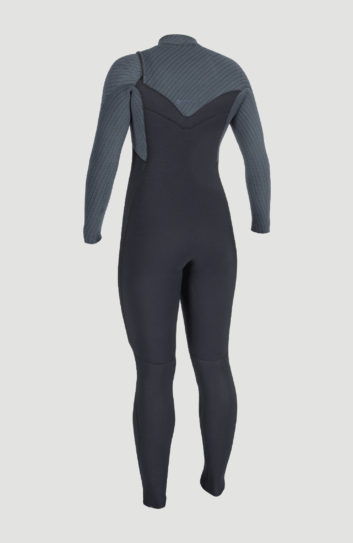 Blueprint 5/4mm Chest Zip Full Wetsuit Neoprenanzug für Damen, schwarz, freigestellt von schräg hinten