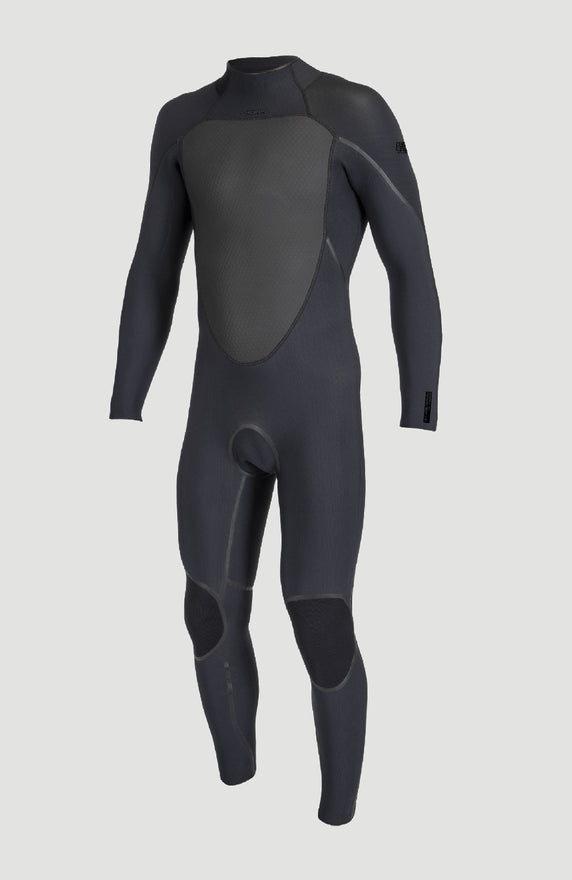 Hyperfreak Plus 4/3mm Chest Zip Full Wetsuit | BLACK/BLACK