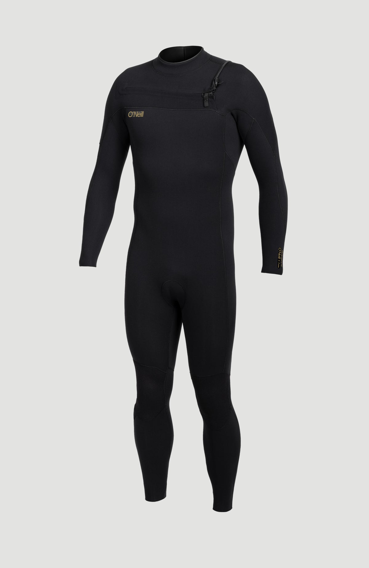 O'Neill O'Riginals RG8 4/3mm Chest Zip Full Wetsuit für Herren, schwarz, freigestellt von vorne