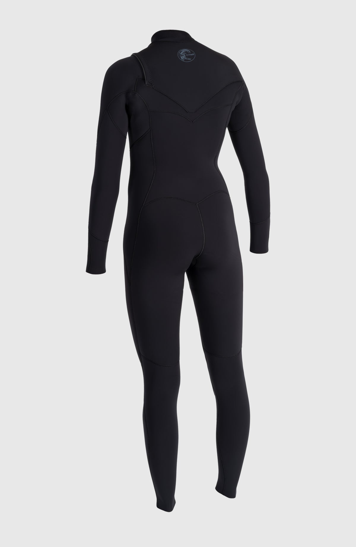 O'Riginals RG8 Neoprenanzug für Damen, schwarz, freigestellt von hinten mit Logo-Print