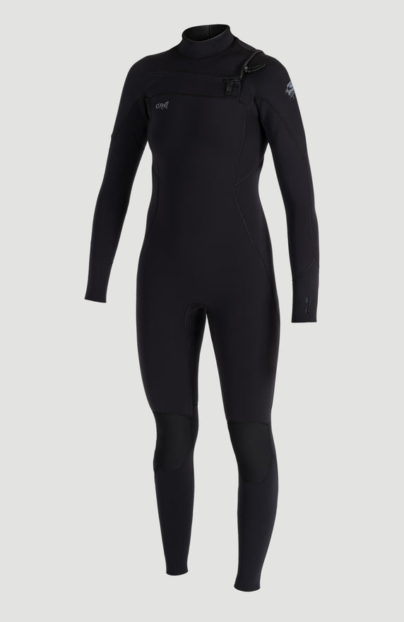 Hyperfreak Fire 5/4+mm Chest Zip Full Wetsuit | BLACK/BLACK
