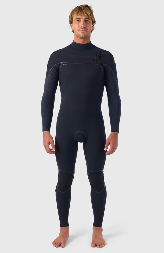 Hyperfreak Fire 5/4+mm Chest Zip Full Wetsuit | BLACK/BLACK