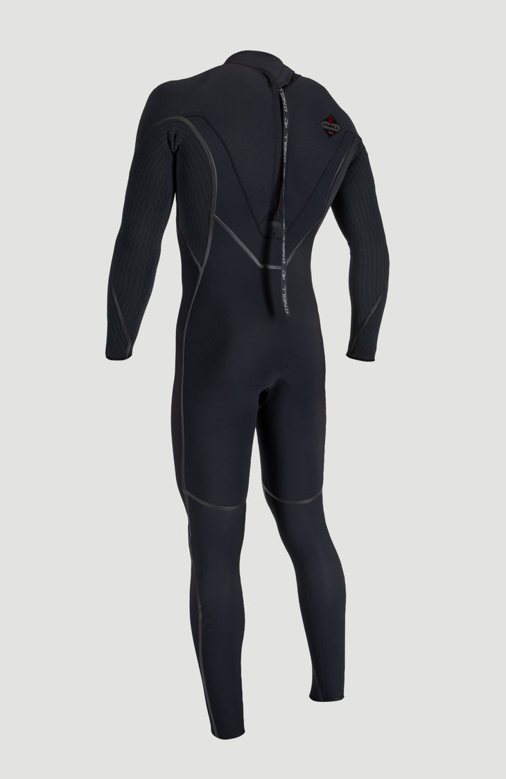 Hyperfreak Fire 5/4mm+ Back Zip Full Wetsuit | BLACK/BLACK