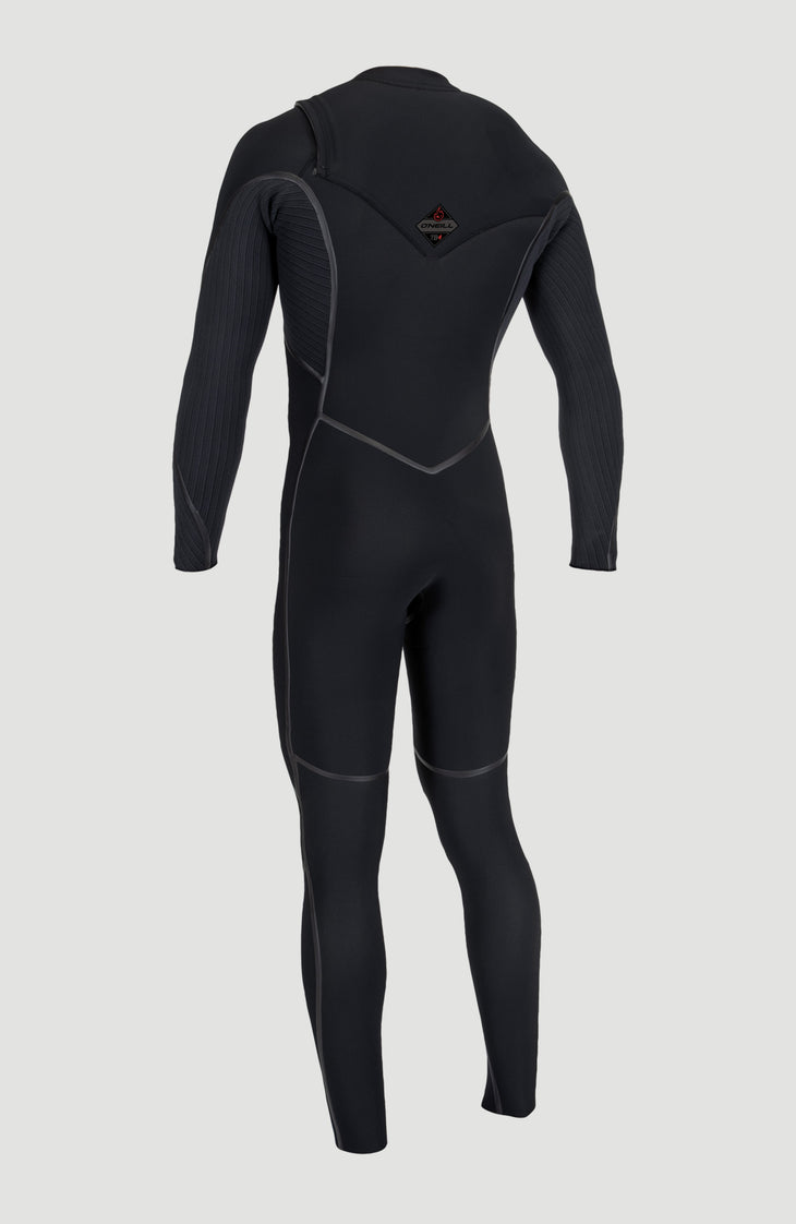 Hyperfreak Fire 5/4mm+ Chest Zip Full Wetsuit | BLACK/BLACK