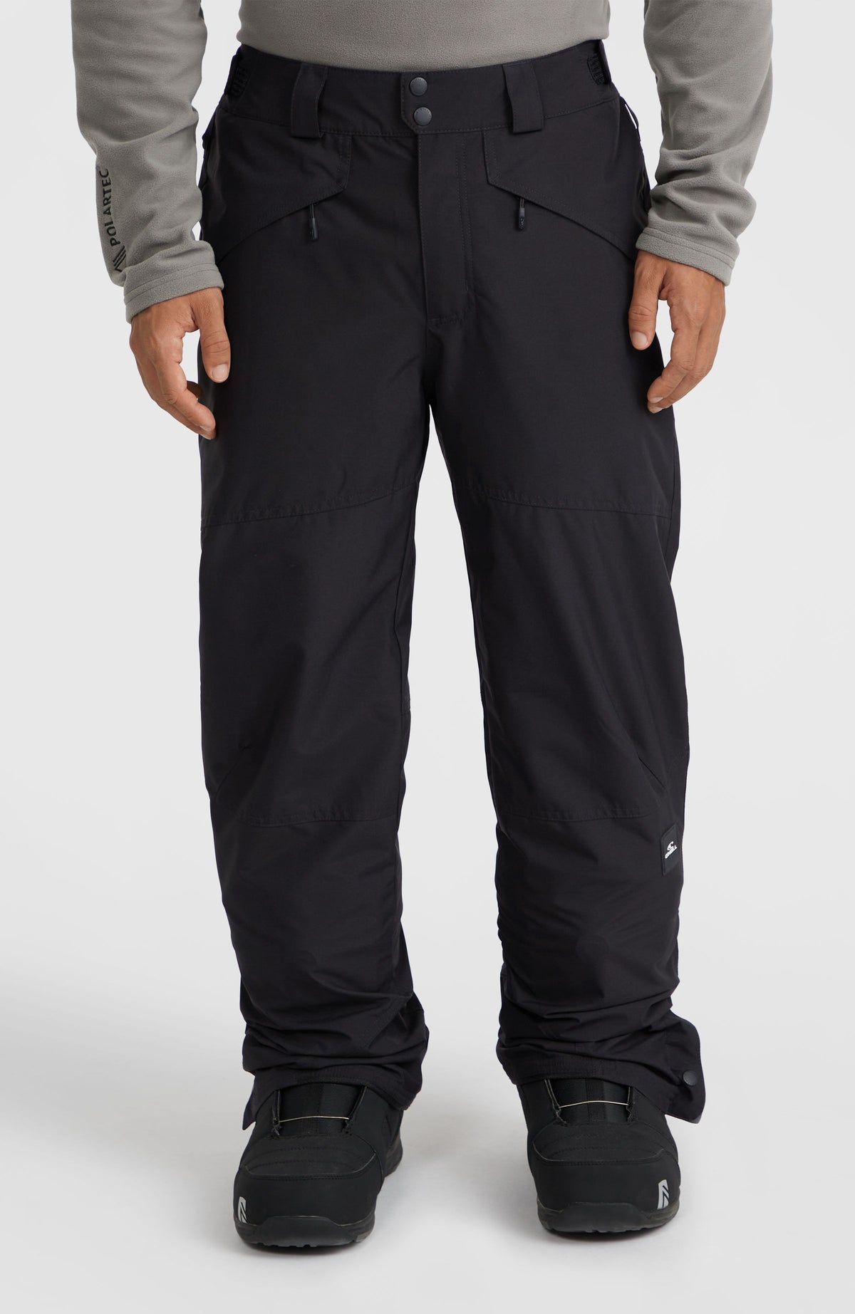 O'Neill Hammer Regular Skihose für Herren, schwarz, Vorderansicht, am Model