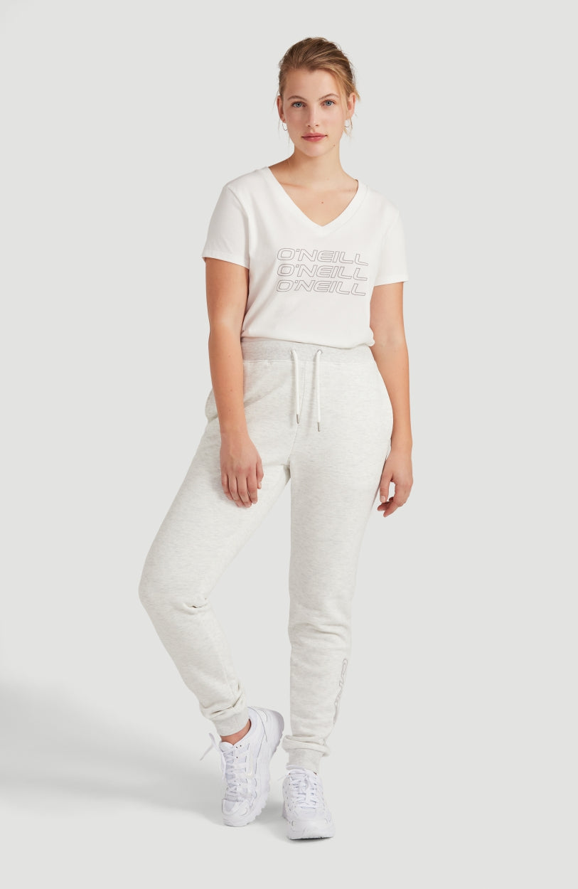High Waist Jogginghose | White Melee