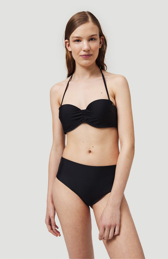 Knot Bandeau Matira Bikini-Set | Yellow Animal Blur