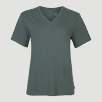 Essentials T-Shirt mit V-Ausschnitt | Balsam Green