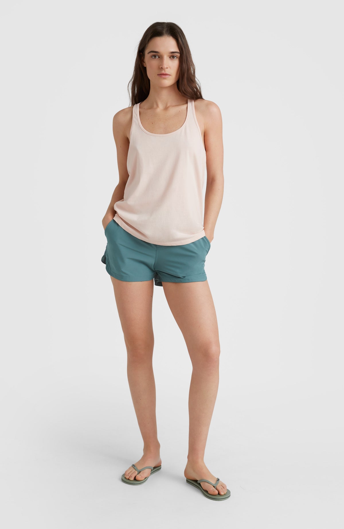 Essentials Racerback-Tanktop | Peach Whip