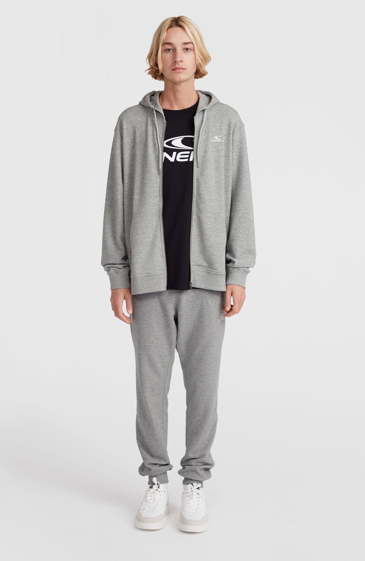 O'Neill Small Logo Kapuzenjacke mit Reißverschluss | Silver Melee