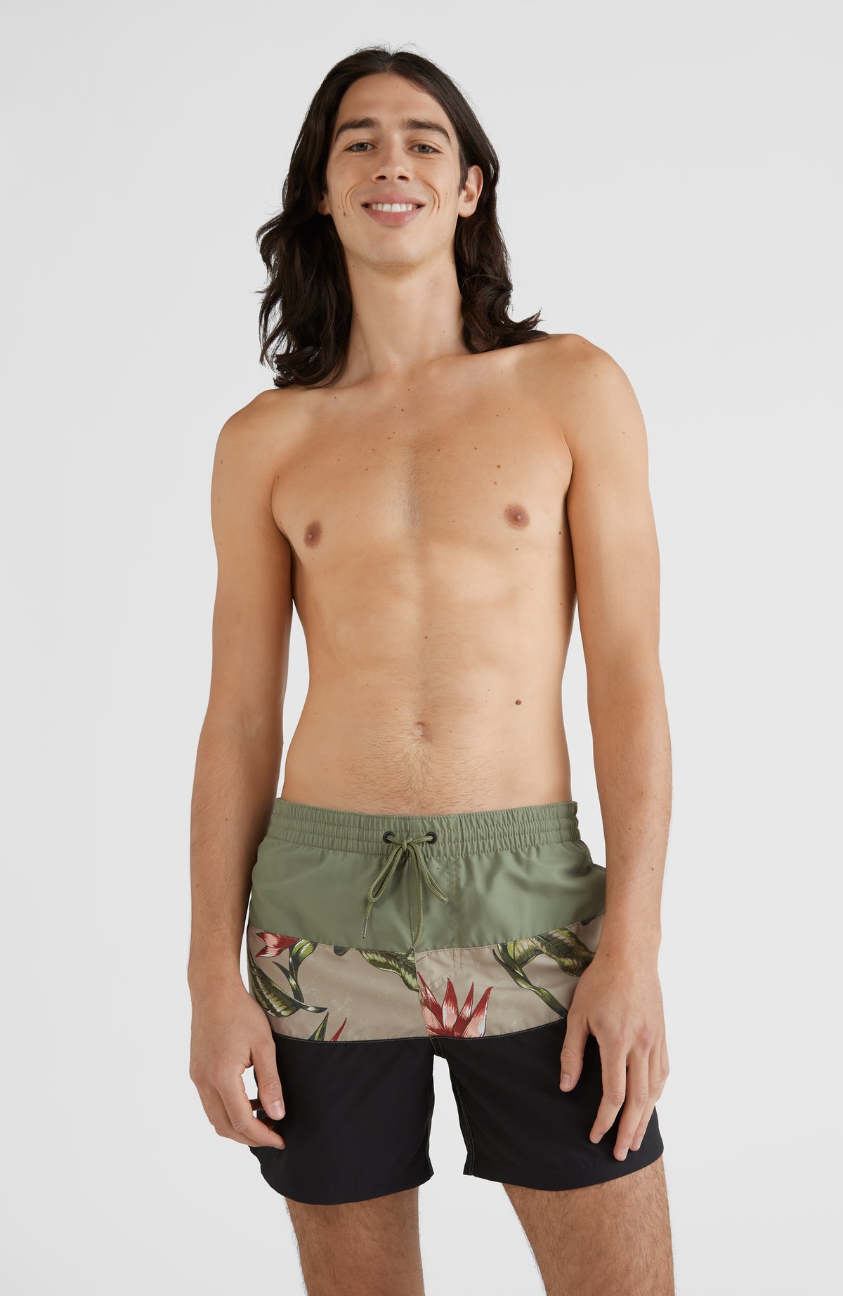 Frame Block Badehose | Green Multi 1