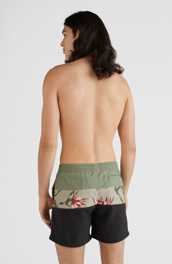 Frame Block Badehose | Green Multi 1