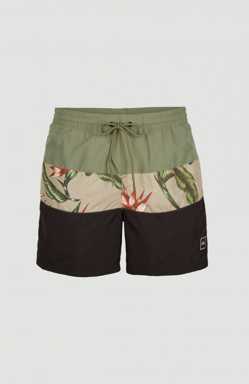 Frame Block Badehose | Green Multi 1