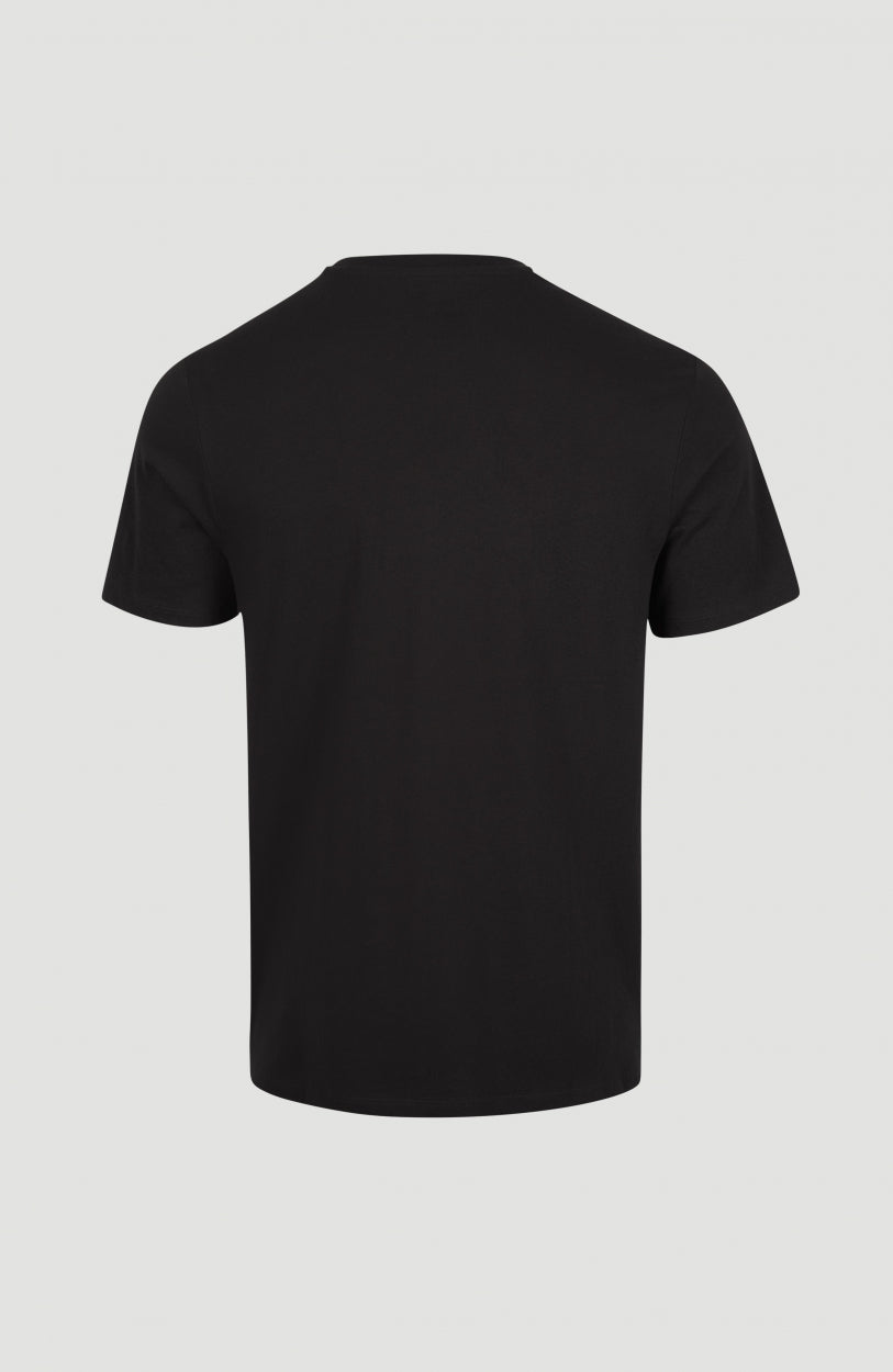 Schwarzes Cali Original T-Shirt für Herren, freigestellt von hinten