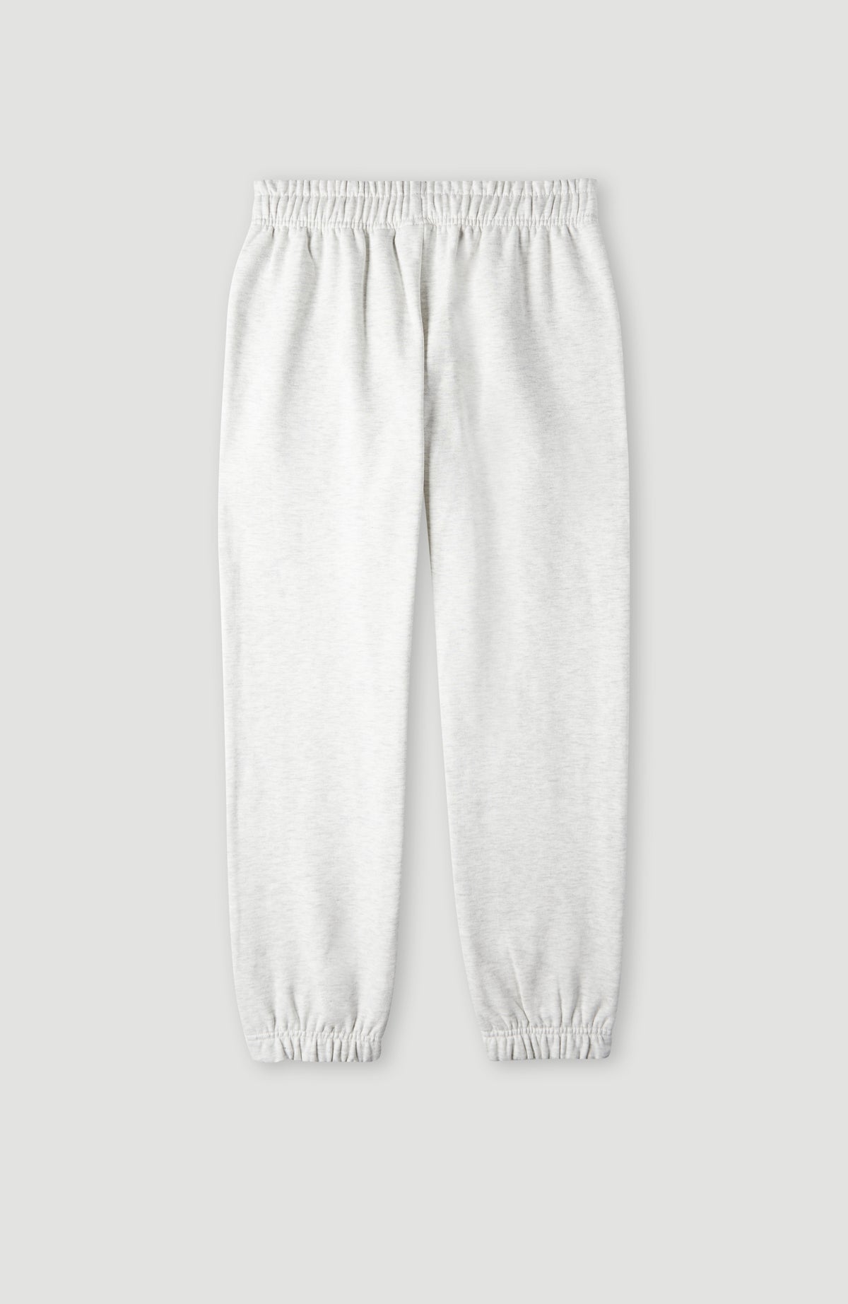 Weiße Women of the Wave Jogginghose für Mädchen, flach liegend von hinten mit elastischem Bund