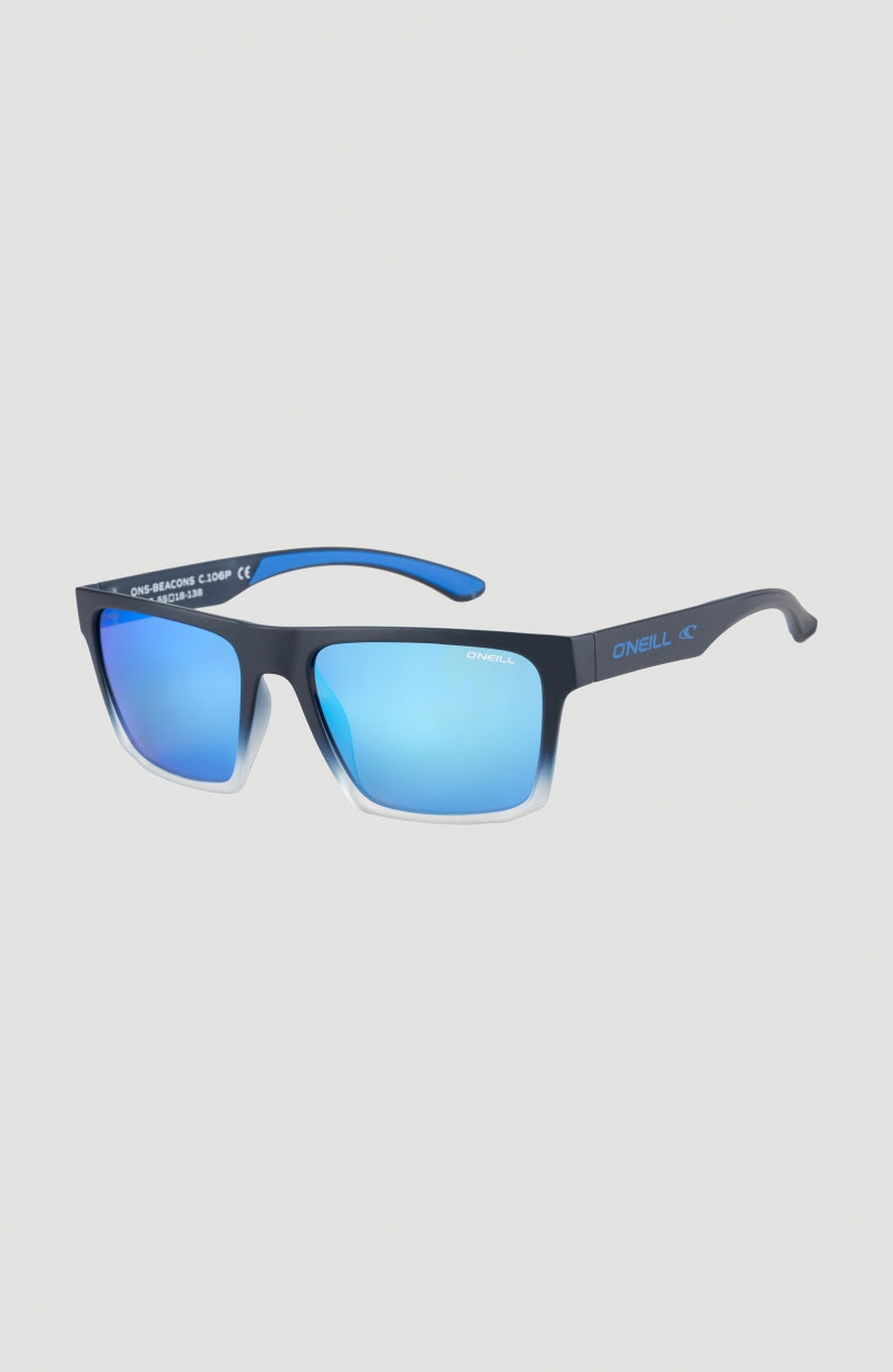 Beacons Sunglasses Sonnenbrille für Herren, blau, freigestellt von schräg vorne mit geöffneten Bügeln
