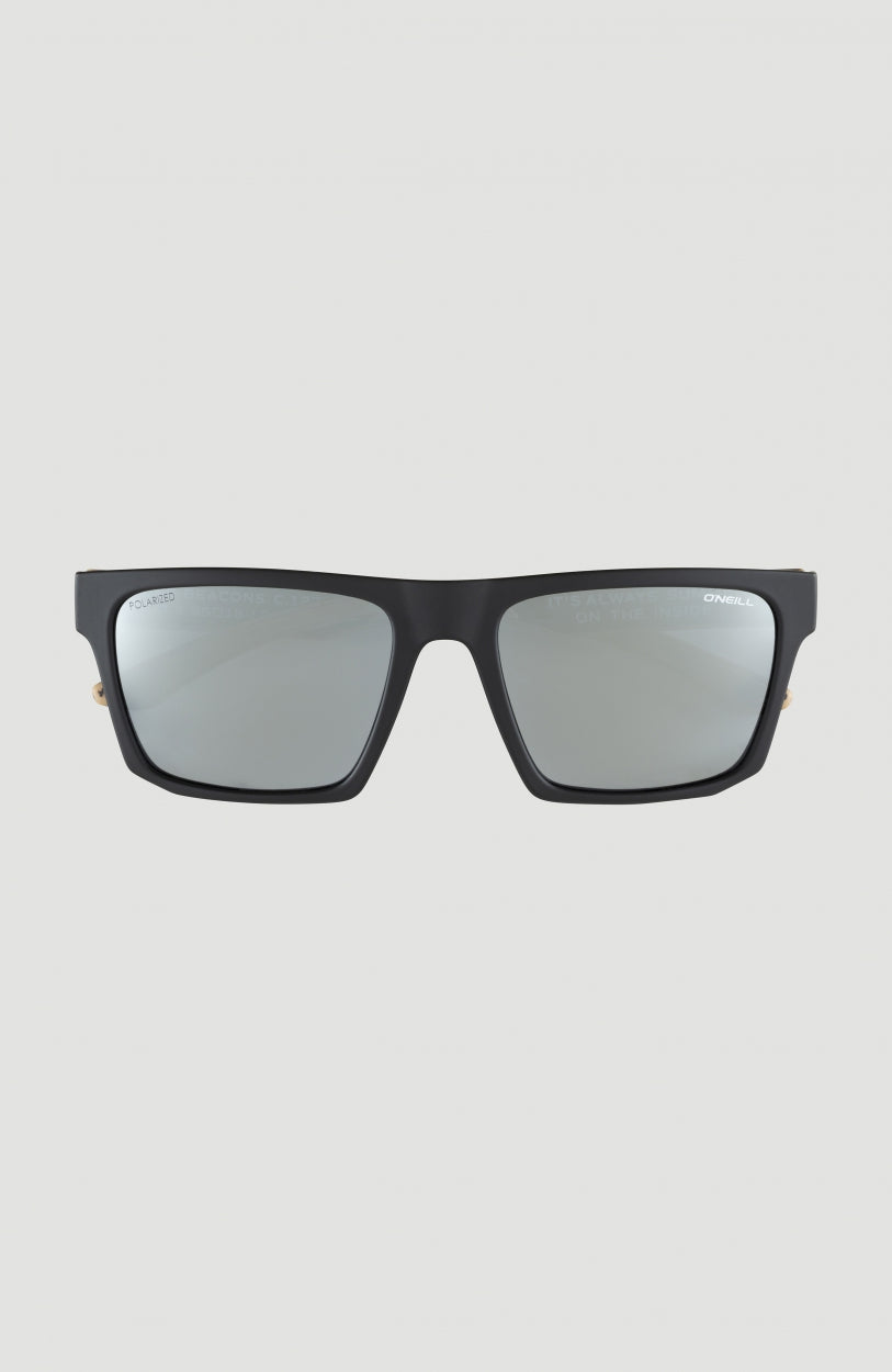 O'Neill Beacons Sunglasses Sonnenbrille für Herren, schwarz, freigestellt von vorne, eckige Fassung