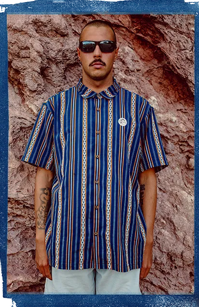 O'Riginals Jacquard-Hemd | Blue Originals Jstripe