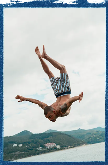 O'Riginals Stripe 15'' Badehose | Blue Originals stripe