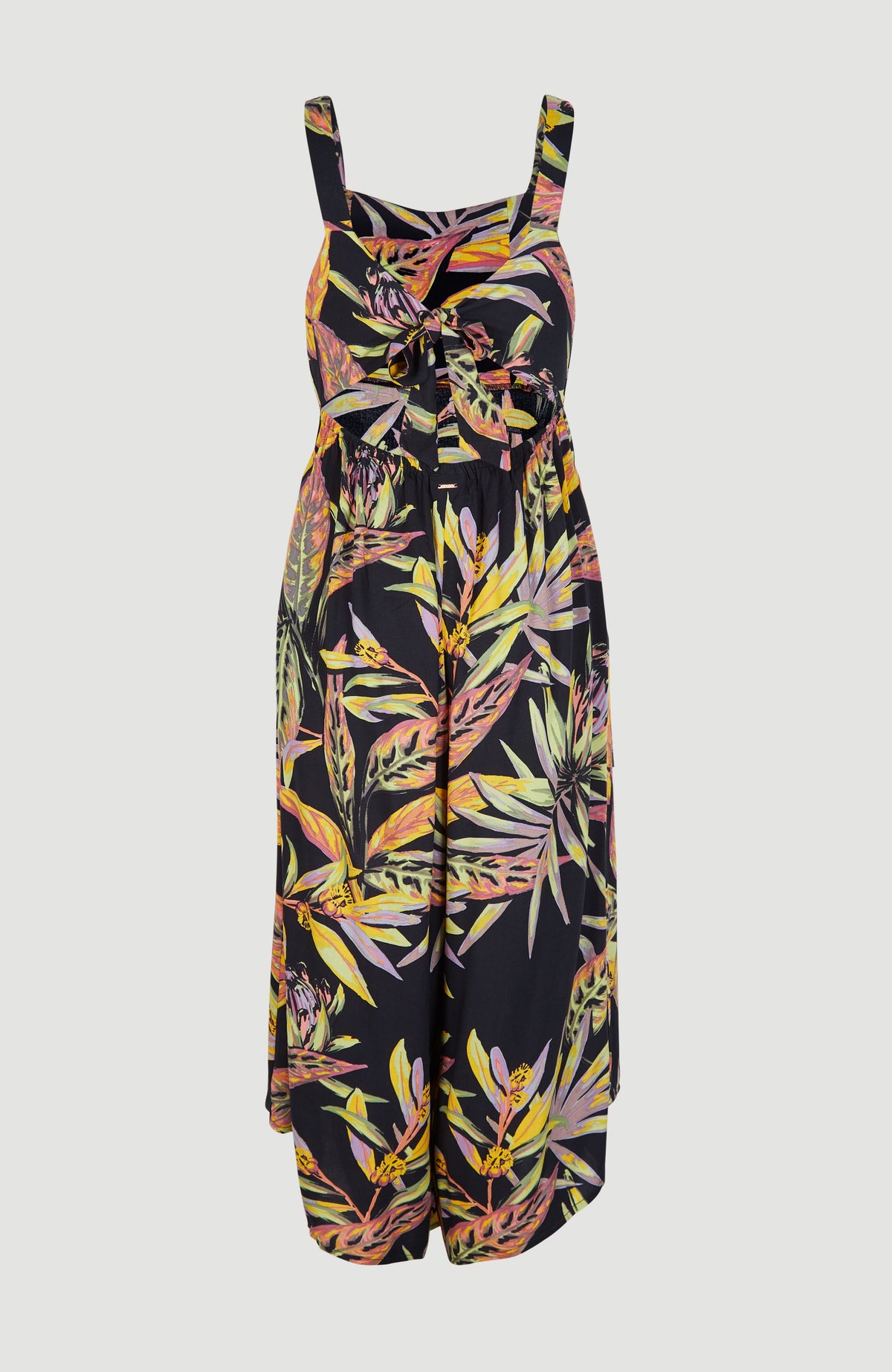 Black flower jumpsuit deals