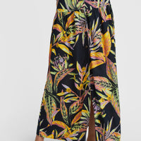 Alofa Maxikleid | Black Tropical Flower