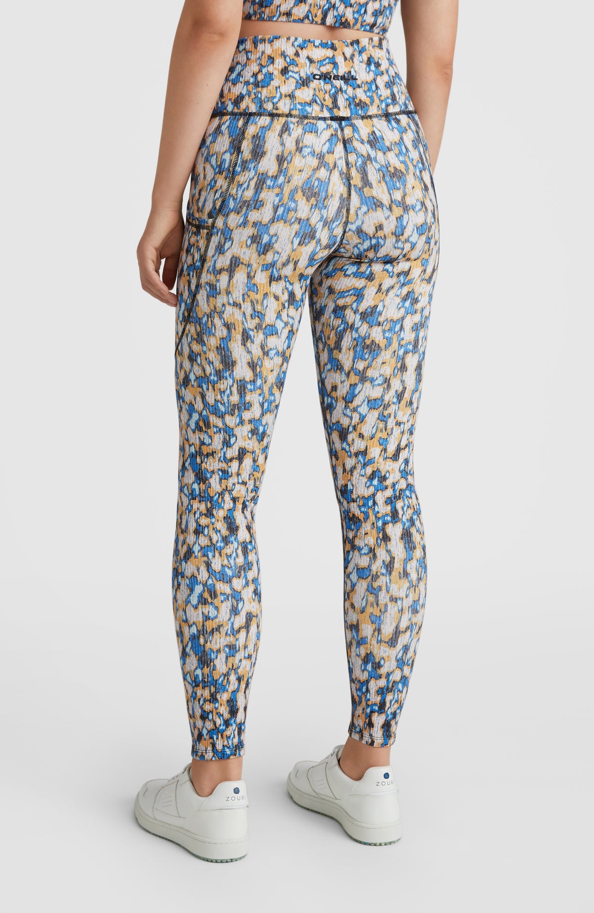Hike Rib High Waist Leggings Blue Minimal Camo O Neill