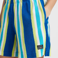 Bright Terry Shorts | Blue Towel Stripe