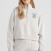 Surf State Half-Zip Sweatshirt | White Melange